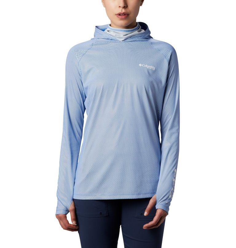 Blue Grey Women's Columbia PFG Tidal Hoodies | GQLYAR-907 - Columbia Outlet Online