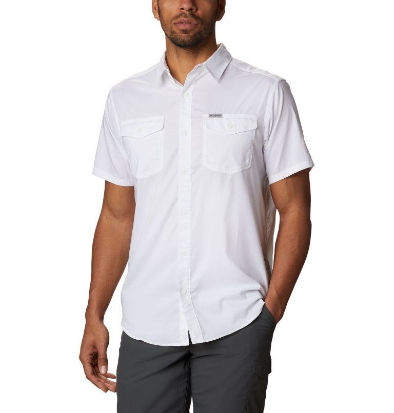 White Men's Columbia Utilizer II Shirts | NBAMKY-198 - Columbia Outlet Online