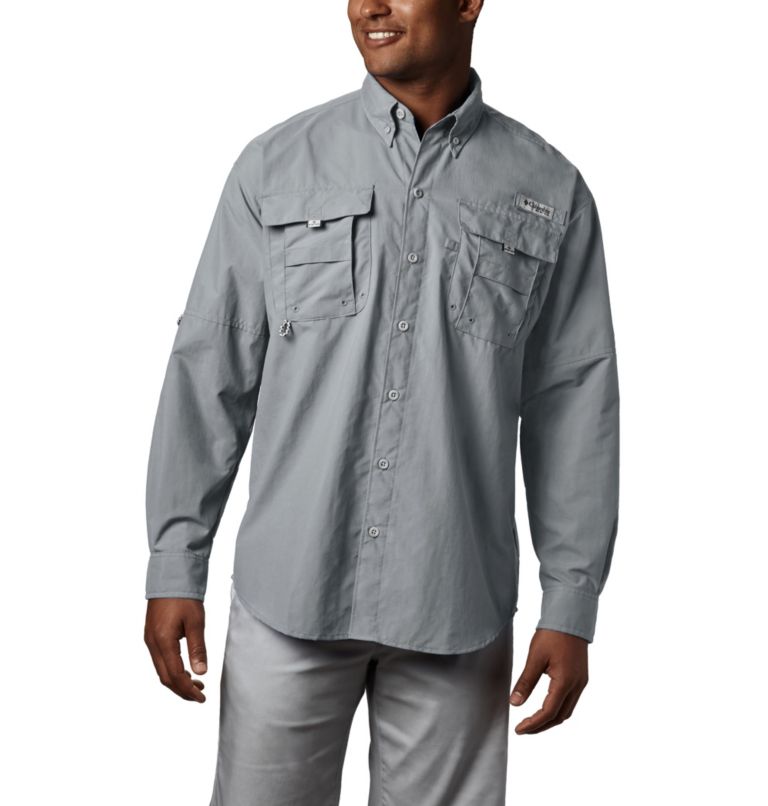 Red Men's Columbia PFG Bahama II Fishing Shirts | GTKQLC-814 - Columbia Outlet Online