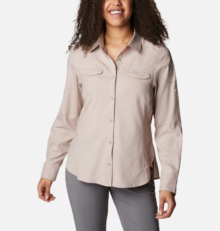 White Women's Columbia Silver Ridge Shirts | QOUAXK-537 - Columbia Outlet Online