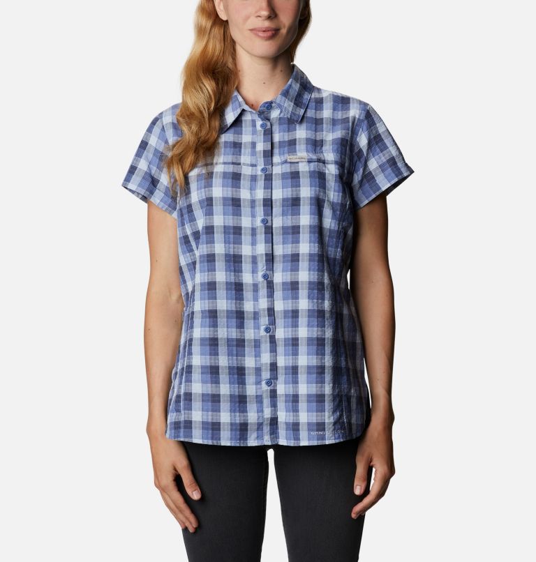 White Women's Columbia Silver Ridge Shirts | QOUAXK-537 - Columbia Outlet Online