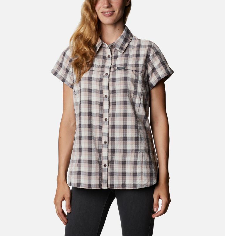 White Women's Columbia Silver Ridge Shirts | QOUAXK-537 - Columbia Outlet Online