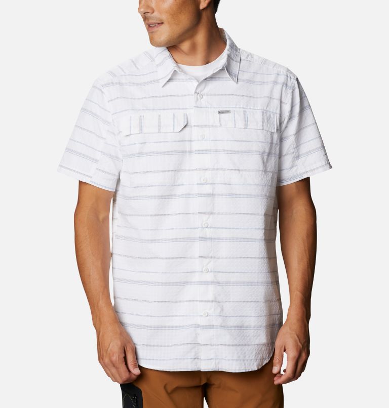 Green Men's Columbia Silver Ridge Shirts | RSGXOZ-245 - Columbia Outlet Online