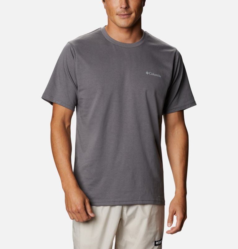 White Men's Columbia Sun Trek T-Shirt | RHJFIL-483 - Columbia Outlet Online