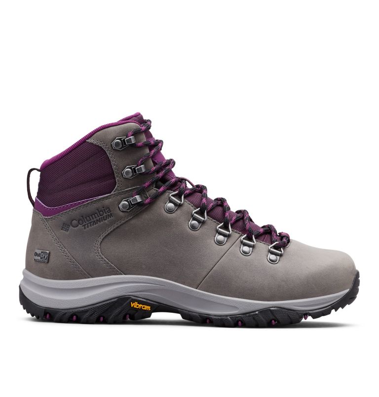 Grey Black Women's Columbia 100MW Titanium OutDry Hiking Shoes | JEORVC-513 - Columbia Outlet Online