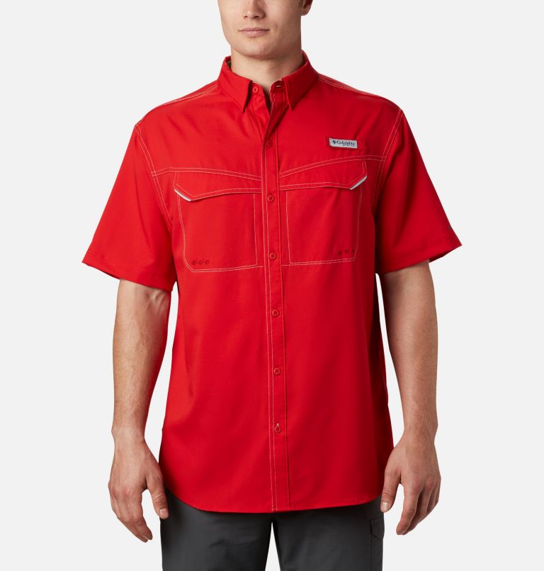 Navy Men's Columbia PFG Low Drag Offshore Shirts | GQZFXV-240 - Columbia Outlet Online