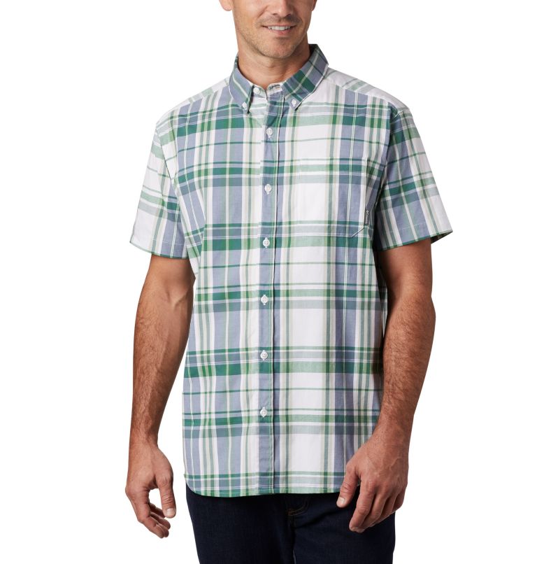 Green Men's Columbia Rapid Rivers II Shirts | HFNCMV-269 - Columbia Outlet Online