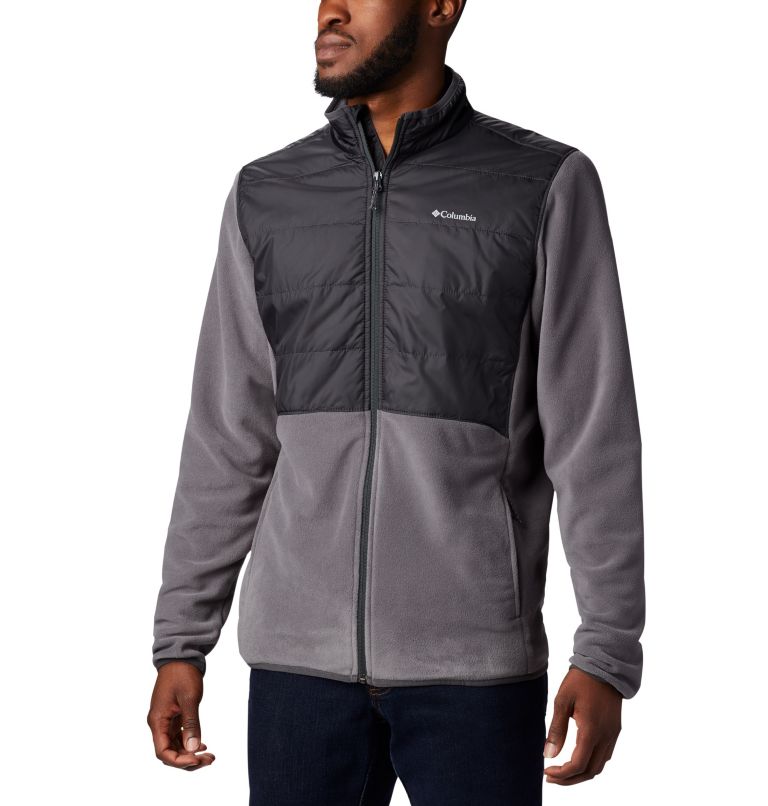 Grey Black Men's Columbia Butte Fleece Jacket | KIQVWG-765 - Columbia Outlet Online