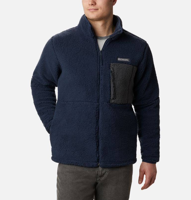 Navy Men's Columbia Sherpa Fleece Jacket | XHKZDU-370 - Columbia Outlet Online