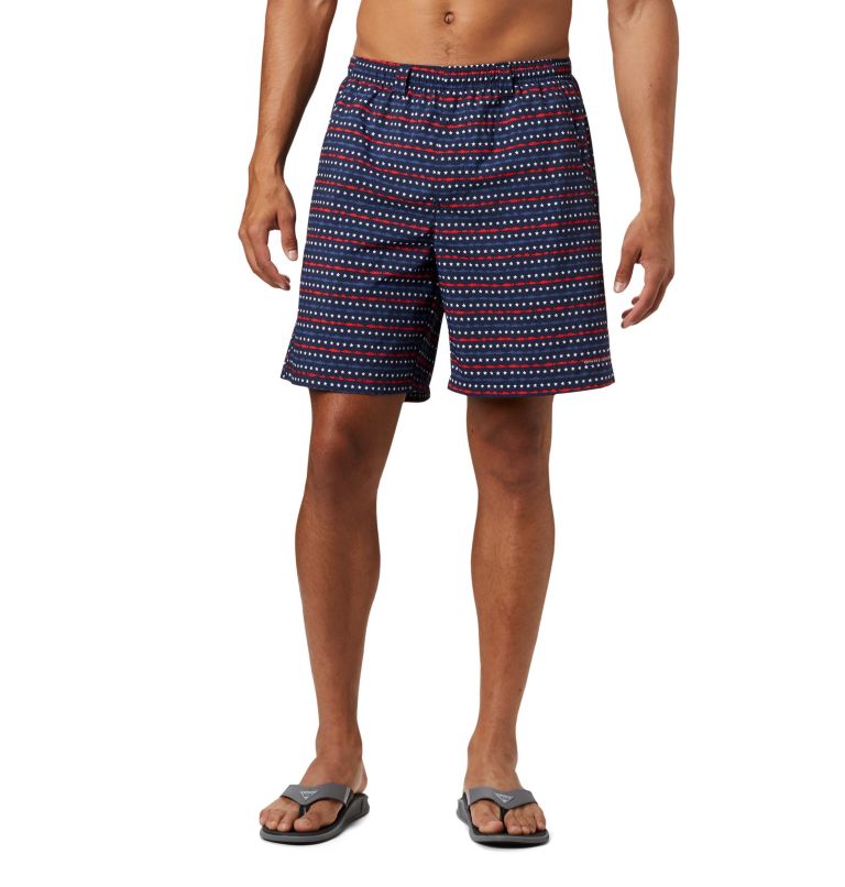 Navy Men's Columbia PFG Super Backcast Shorts | XALKRC-840 - Columbia Outlet Online