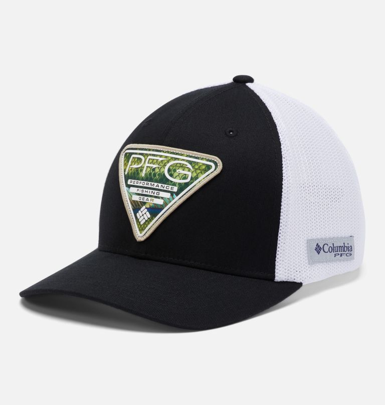 Black White Men's Columbia PFG Mesh Seasonal Baseball Cap Hats | FRJETV-945 - Columbia Outlet Online