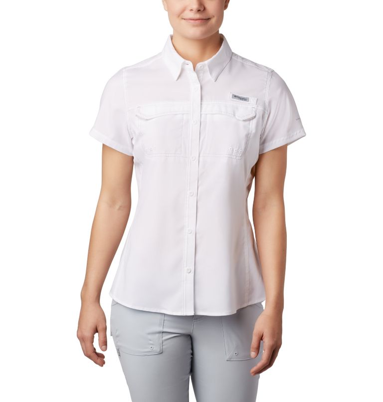 Grey Women's Columbia PFG Lo Drag Shirts | XRUEHZ-214 - Columbia Outlet Online