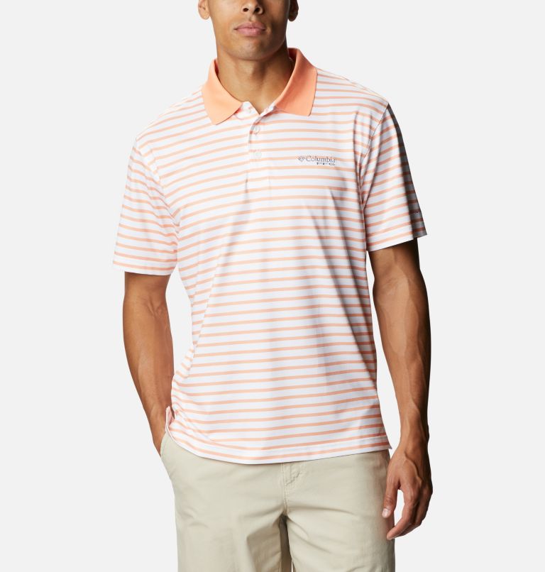 Green White Men's Columbia Skiff Cast Polo | EQGMDT-874 - Columbia Outlet Online