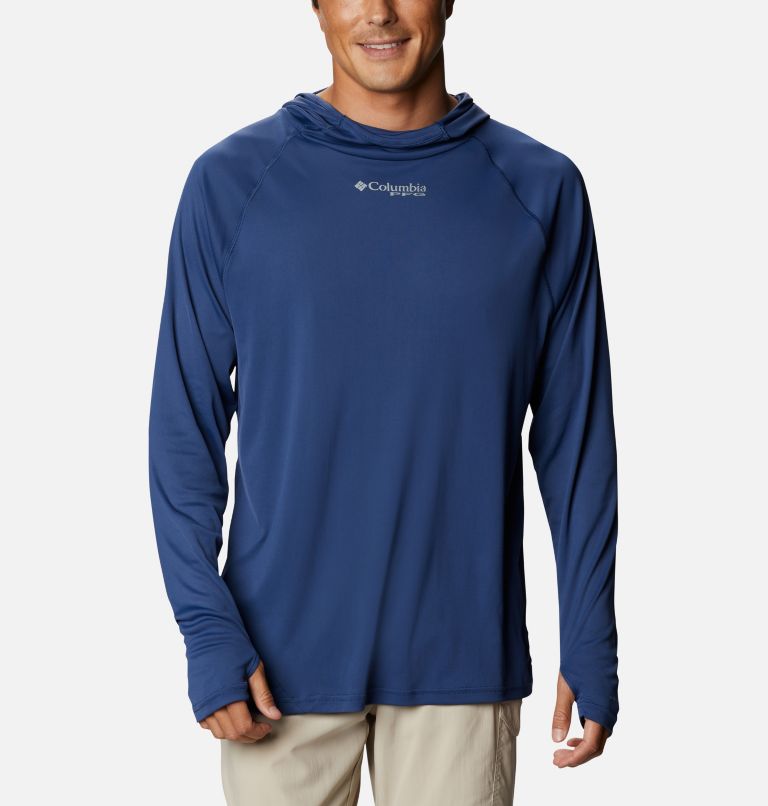 Grey Men's Columbia PFG Respool Hoodies | XEWHIF-401 - Columbia Outlet Online