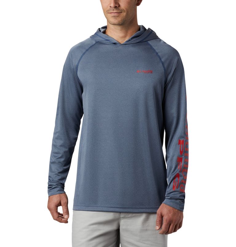 Grey Blue Men's Columbia Terminal Tackl Hoodies | TWEFIA-347 - Columbia Outlet Online