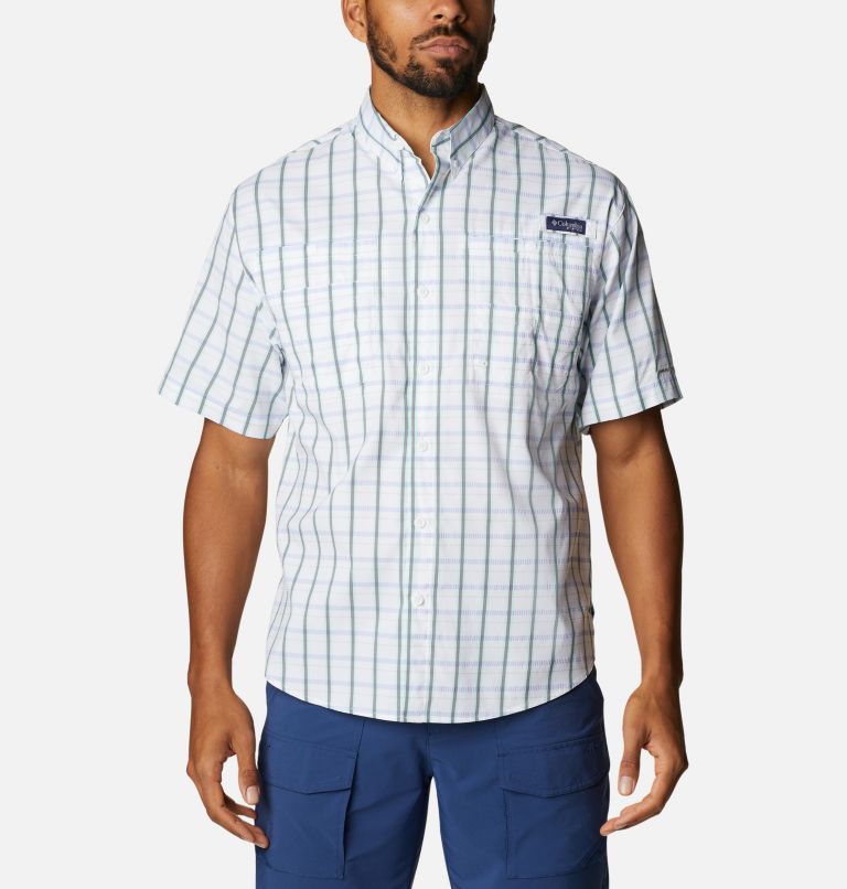 Blue Men's Columbia PFG Super Tamiami Shirts | LKGVHN-613 - Columbia Outlet Online