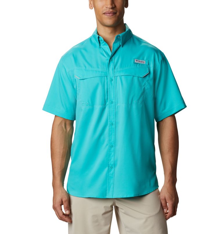 Navy Men's Columbia PFG Low Drag Offshore Shirts | GQZFXV-240 - Columbia Outlet Online