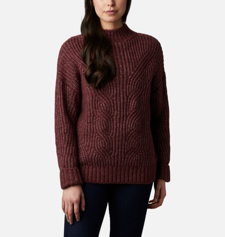 Red Women's Columbia Pine Street Sweaters | BEYXAP-453 - Columbia Outlet Online