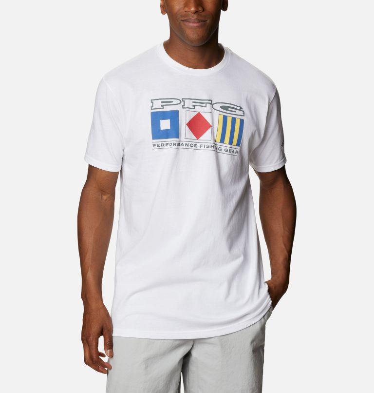 Navy Men's Columbia PFG T-Shirt | PVRZGT-931 - Columbia Outlet Online