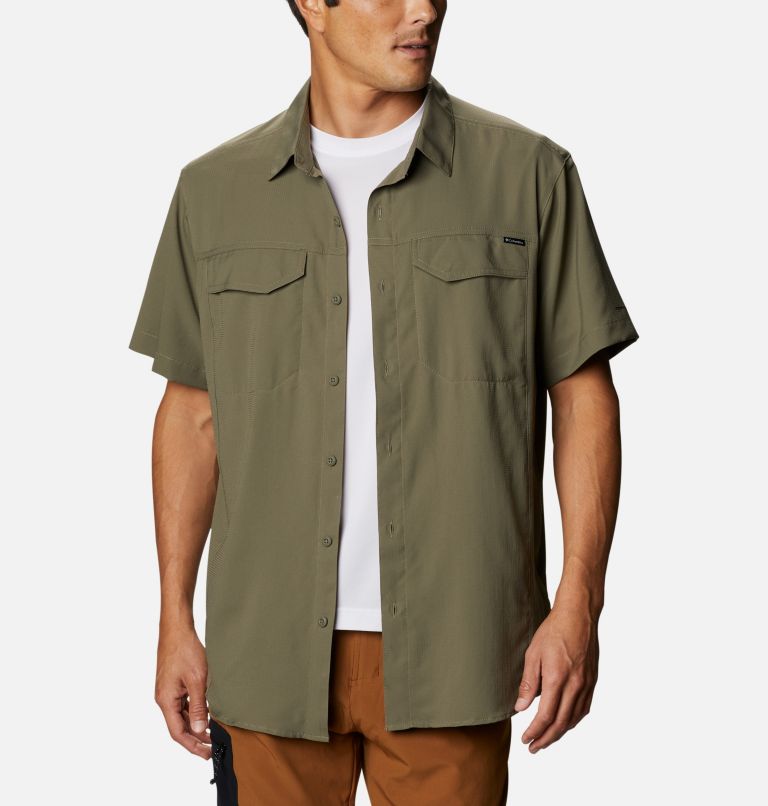 White Men's Columbia Silver Ridge Lite Shirts | ZPXICN-054 - Columbia Outlet Online