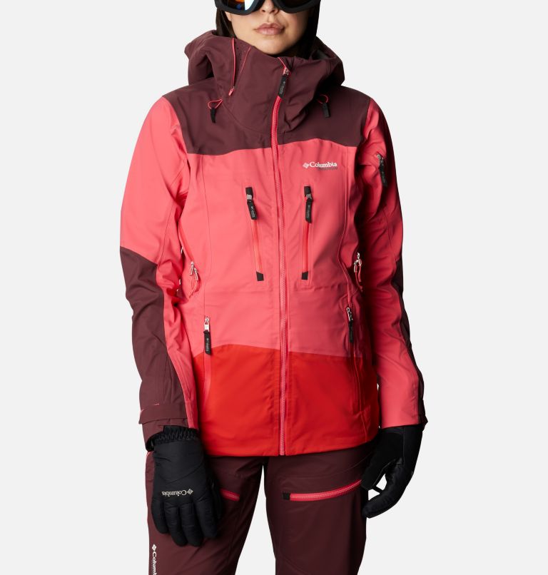 Blue Red Orange Women's Columbia Peak Pursuit Ski Jacket | NRPJDK-130 - Columbia Outlet Online