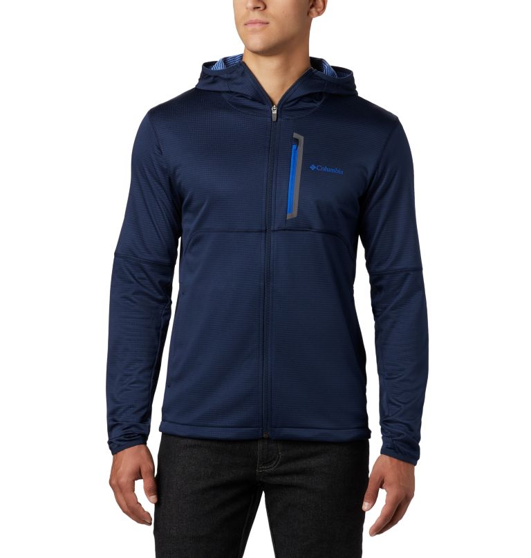 Green Black Men's Columbia Tech Trail Hoodies | YVPIGL-291 - Columbia Outlet Online