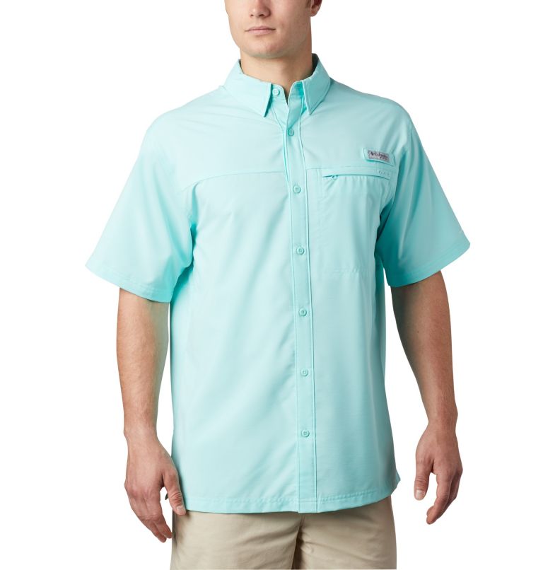 Green Men's Columbia PFG Grander Marlin Shirts | RJSUPX-940 - Columbia Outlet Online