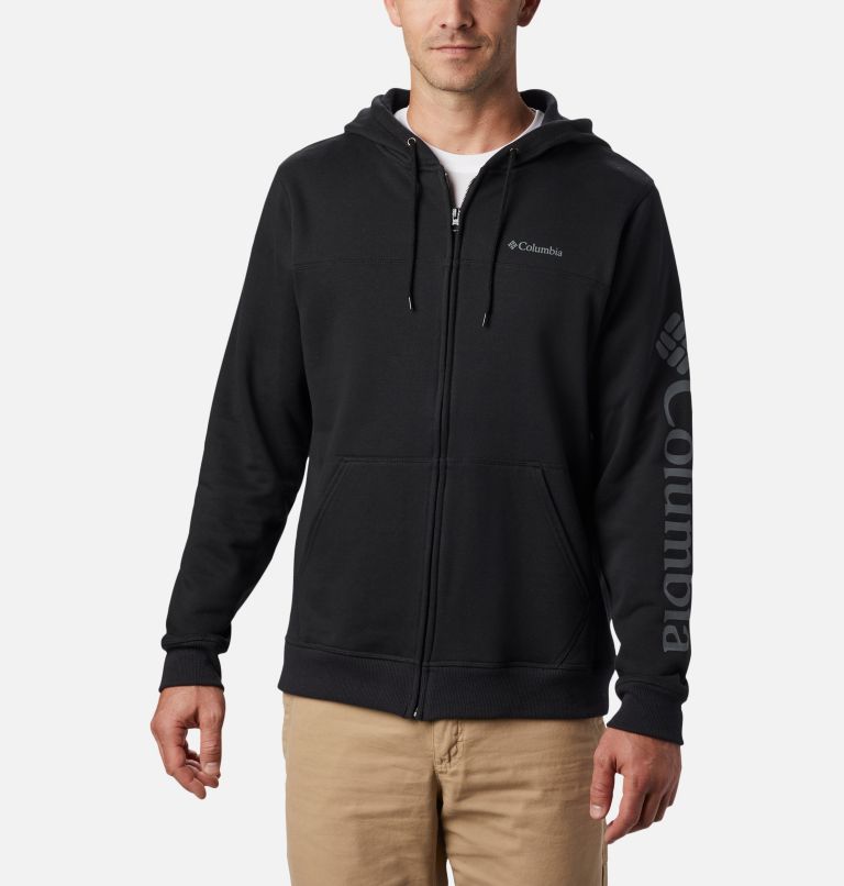 Black Grey Men's Columbia Logo Hoodies | FBGRNM-091 - Columbia Outlet Online