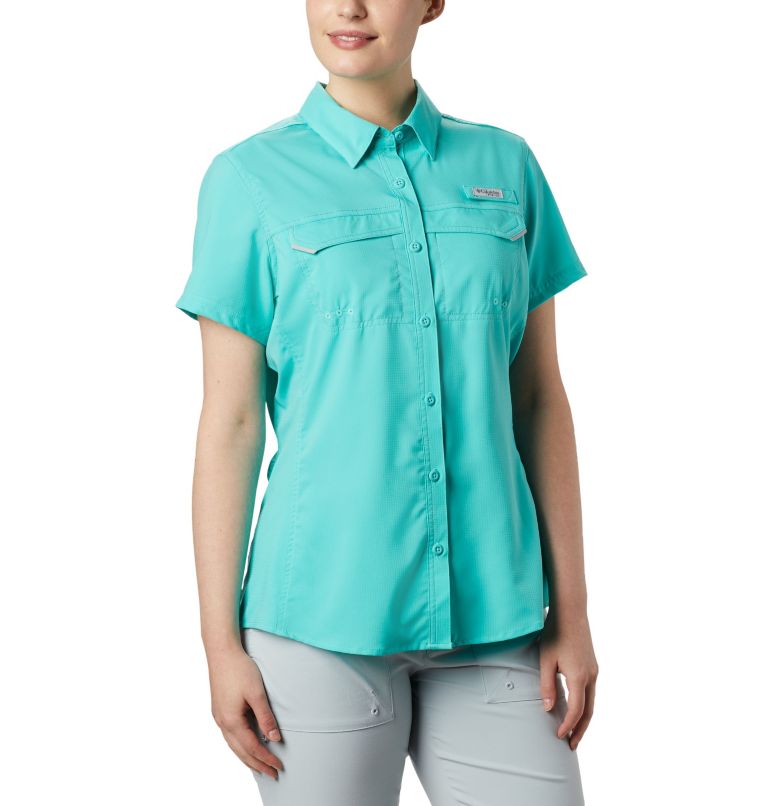 Grey Women's Columbia PFG Lo Drag Shirts | XRUEHZ-214 - Columbia Outlet Online