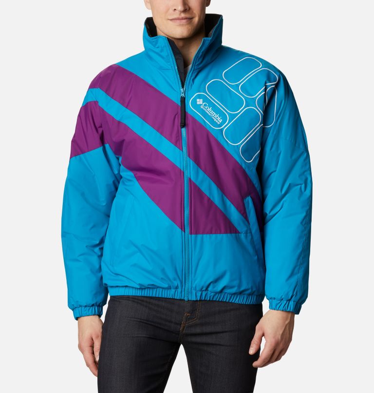 Black Light Blue Men's Columbia Sideline Parkas | POKYCJ-571 - Columbia Outlet Online