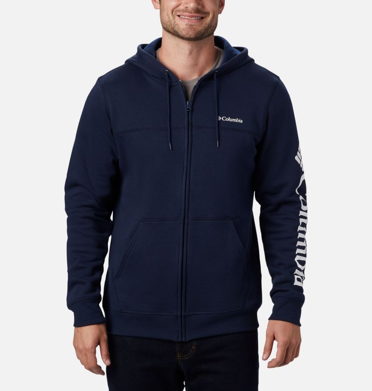 Black Grey Men's Columbia Logo Hoodies | FBGRNM-091 - Columbia Outlet Online