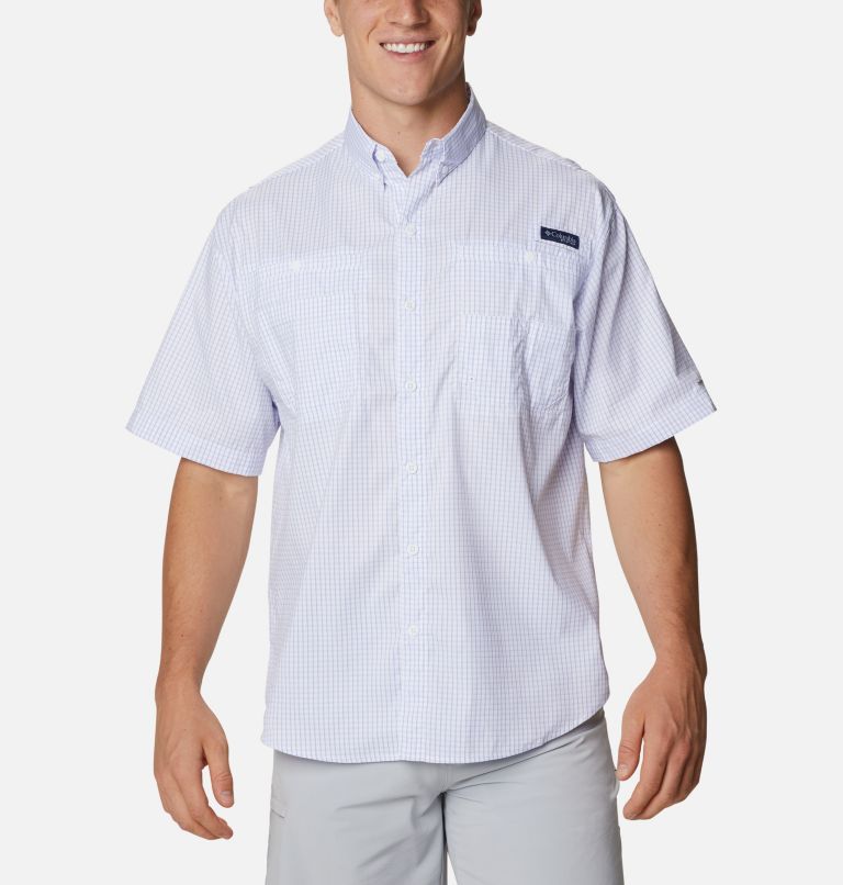 Blue Men's Columbia PFG Super Tamiami Shirts | LKGVHN-613 - Columbia Outlet Online