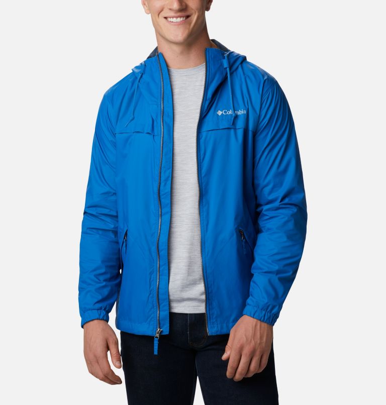 Grey Men's Columbia Oroville Creek Rain Jacket | VJMPOY-023 - Columbia Outlet Online