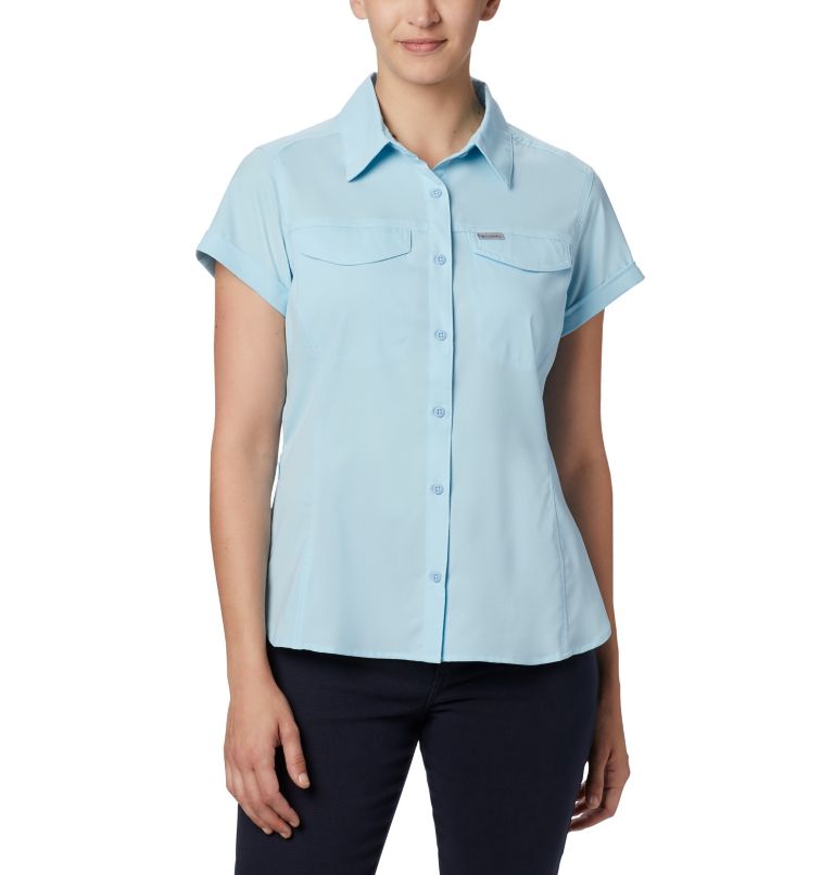 White Women's Columbia Silver Ridge Shirts | QOUAXK-537 - Columbia Outlet Online