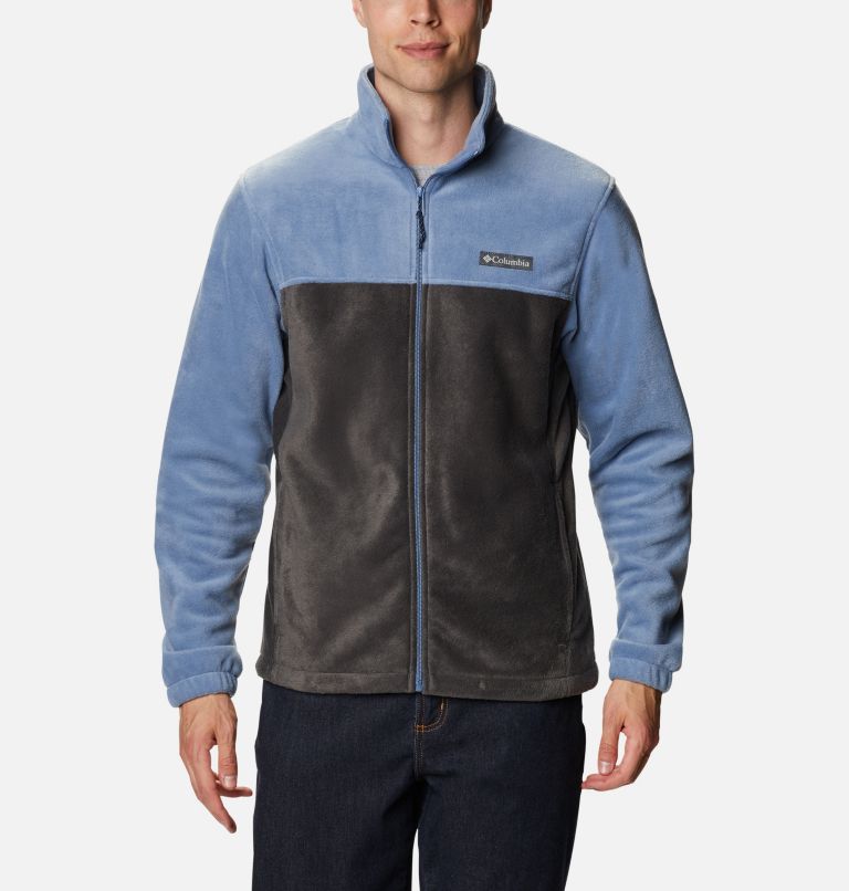 Black Grey Men's Columbia Steens Mountain 2.0 Fleece Jacket | TYQSDI-709 - Columbia Outlet Online
