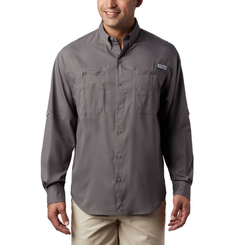 Pink Men's Columbia PFG Tamiami II Fishing Shirts | DSKCVO-075 - Columbia Outlet Online