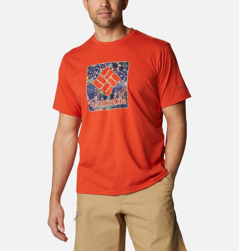 White Men's Columbia Sun Trek T-Shirt | RHJFIL-483 - Columbia Outlet Online