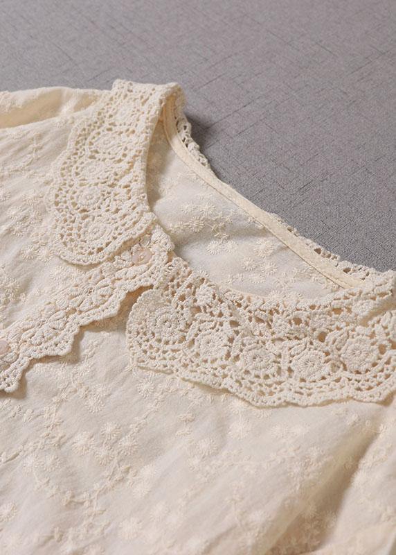 Handmade Khaki Pockets Button Embroideried Fall wrinkled Maxi Dresses Long sleeve - republicanstateiHandmade Khaki Pockets Button Embroideried Fall wrinkled Maxi Dresses Long sleeve - republicanstatei