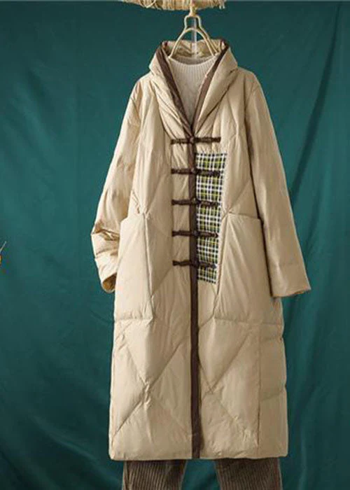 Italian Chocolate Mandarin Collar Oversized Patchwork Duck Down Puffer Jacket Winter - republicanstateiItalian Chocolate Mandarin Collar Oversized Patchwork Duck Down Puffer Jacket Winter - republicanstatei