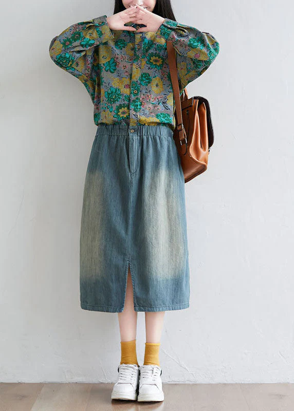 Stylish Colorblock Peter Pan Collar Patchwork Print Denim Dress Spring - republicanstateiStylish Colorblock Peter Pan Collar Patchwork Print Denim Dress Spring - republicanstatei