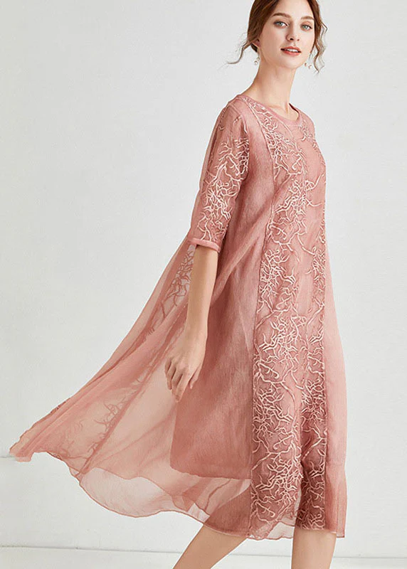 Light Green asymmetrical design Chiffon Dress Embroideried Half Sleeve - republicanstateiLight Green asymmetrical design Chiffon Dress Embroideried Half Sleeve - republicanstatei