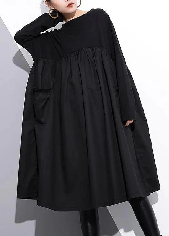 Elegant Cinched o neck Cotton clothes For Women Tutorials Black Dresses - republicanstateiElegant Cinched o neck Cotton clothes For Women Tutorials Black Dresses - republicanstatei