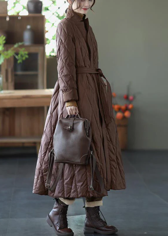 French Rust Red V Neck Sashes Lengthen Duck Down Wrap Canada Goose Jacket Winter - republicanstateiFrench Rust Red V Neck Sashes Lengthen Duck Down Wrap Canada Goose Jacket Winter - republicanstatei