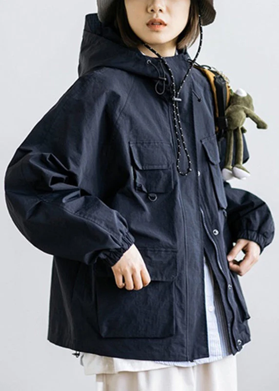 Stylish Orange Patchwork Zippered Drawstring Button Pockets Hooded Jackets Long Sleeve - republicanstateiStylish Orange Patchwork Zippered Drawstring Button Pockets Hooded Jackets Long Sleeve - republicanstatei