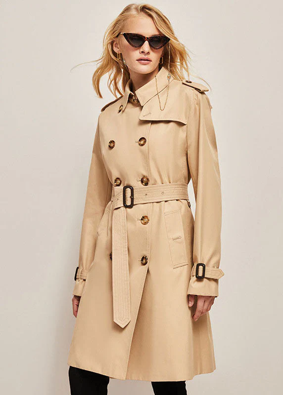 Classy White Peter Pan Collar Double Breast Cotton Cinch Trench Spring - republicanstateiClassy White Peter Pan Collar Double Breast Cotton Cinch Trench Spring - republicanstatei