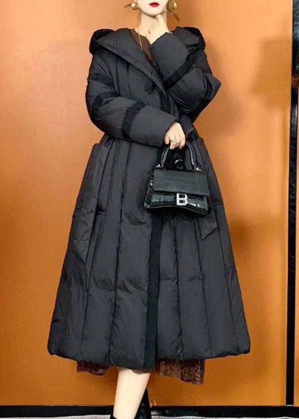 Bohemian Black Hooded Oversized Pockets Duck Down Puffers Jackets Winter - republicanstateiBohemian Black Hooded Oversized Pockets Duck Down Puffers Jackets Winter - republicanstatei