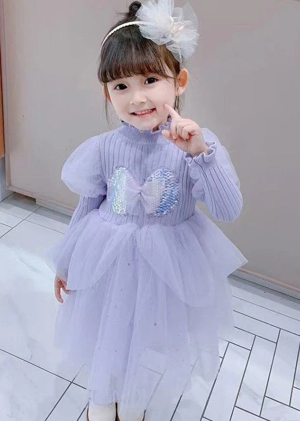 Cute Purple Ruffled Sequins Patchwork Warm Fleece Kids Girls Dress Winter - republicanstateiCute Purple Ruffled Sequins Patchwork Warm Fleece Kids Girls Dress Winter - republicanstatei