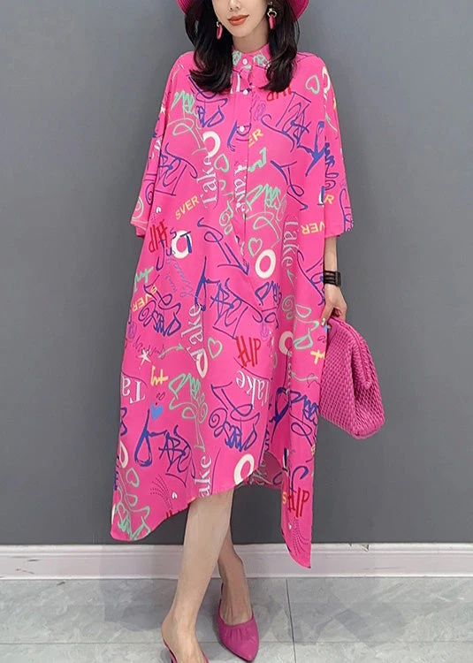 Vogue Red Asymmetrical Graphic Print Button Maxi Shirts Dress Long Sleeve - republicanstateiVogue Red Asymmetrical Graphic Print Button Maxi Shirts Dress Long Sleeve - republicanstatei