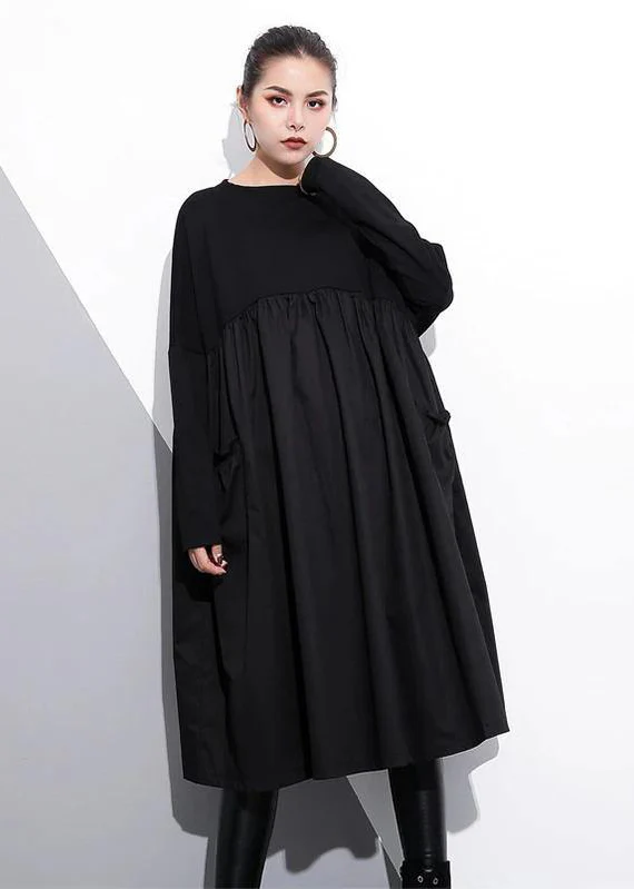 Elegant Cinched o neck Cotton clothes For Women Tutorials Black Dresses - republicanstateiElegant Cinched o neck Cotton clothes For Women Tutorials Black Dresses - republicanstatei