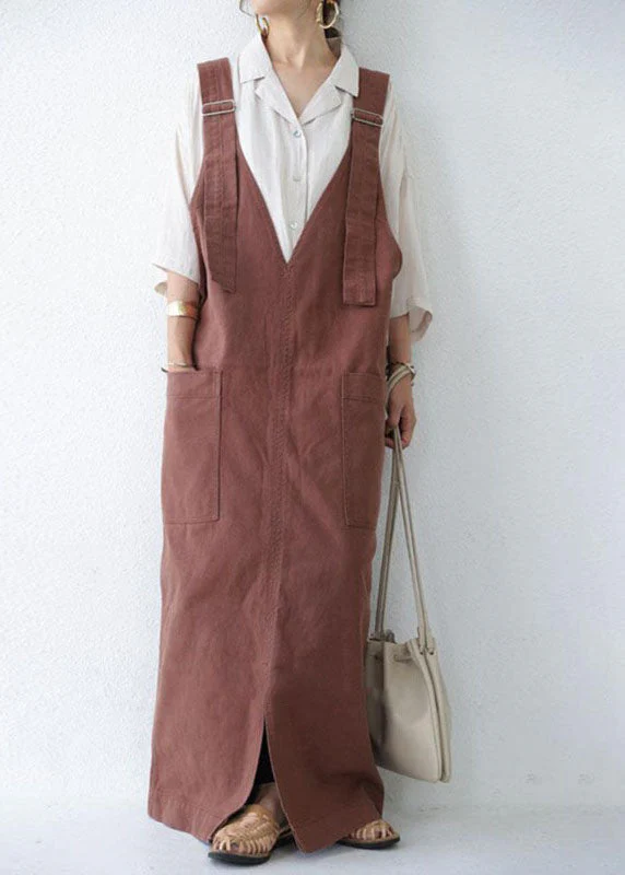 Unique Dark Grey V Neck Pockets Patchwork Denim Carpenter Dress Spring - republicanstateiUnique Dark Grey V Neck Pockets Patchwork Denim Carpenter Dress Spring - republicanstatei